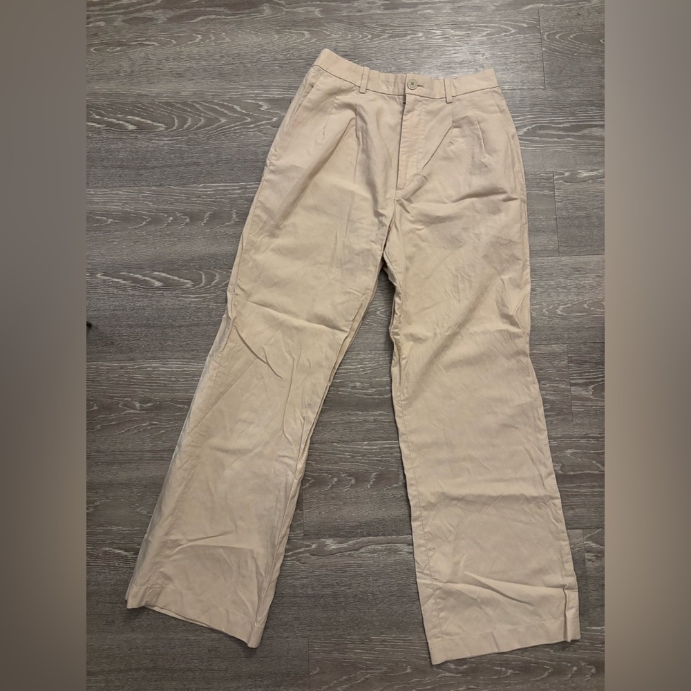 Uniqlo Wide Leg Linen Blend Pants
